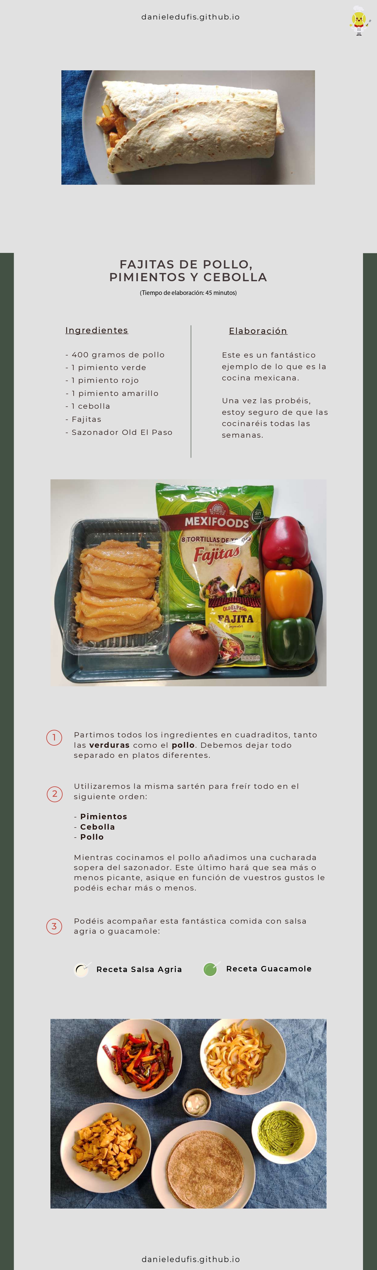 Receta fajitas