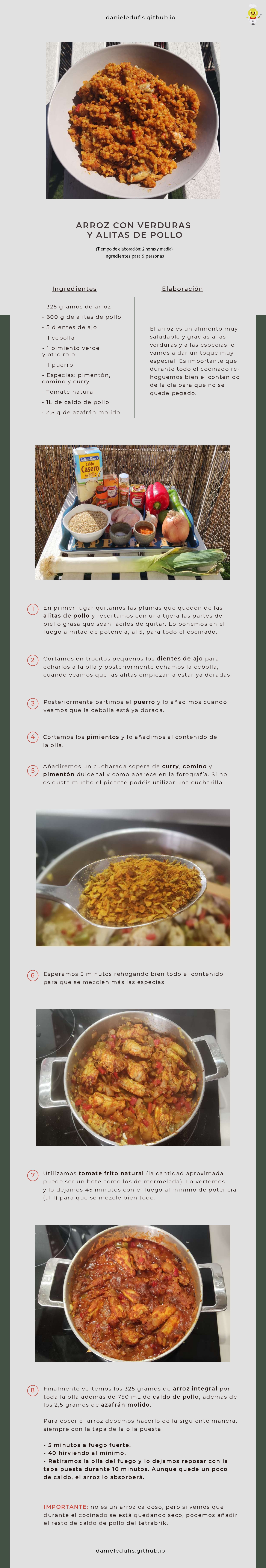 Receta arroz con verduras